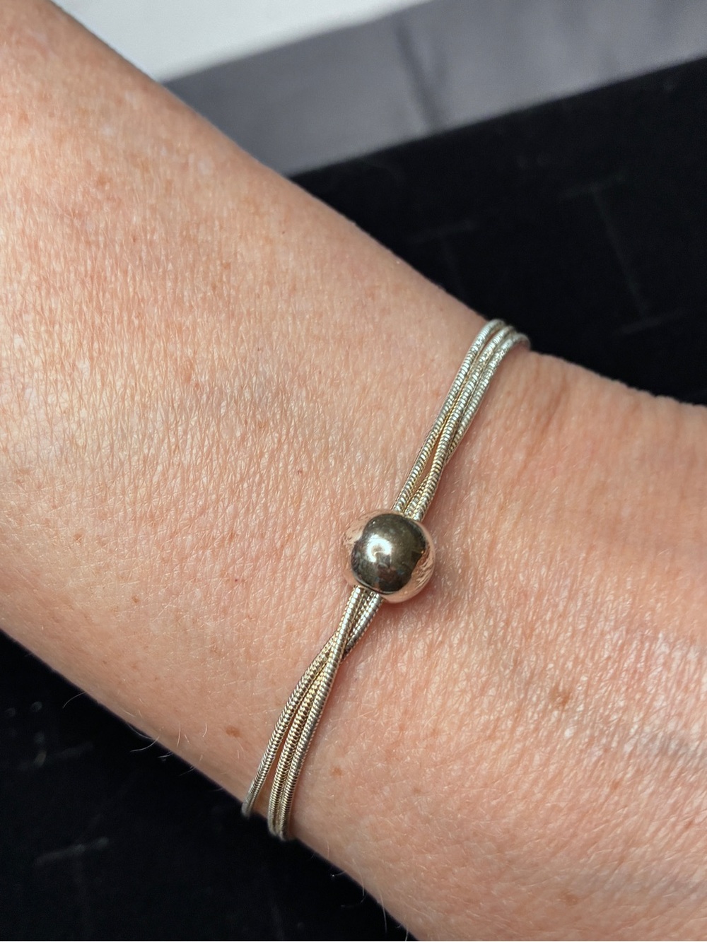 Silpada Elegant Sterling Silver Bead Multi-Chain Bracelet